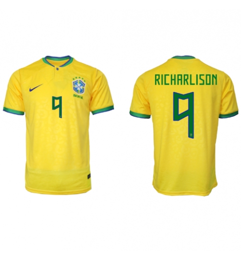 Brasilien Richarlison #9 Heimtrikot WM 2022 Kurzarm