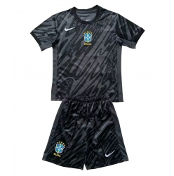 Brasilien Torwart Auswärtstrikot Kinder Copa America 2024 Kurzarm (+ kurze hosen)