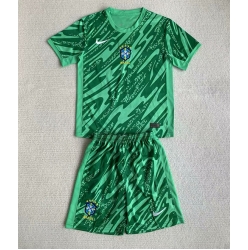 Brasilien Torwart Heimtrikot Kinder Copa America 2024 Kurzarm (+ kurze hosen)