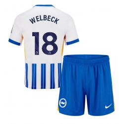 Brighton Danny Welbeck #18 Heimtrikot Kinder 2024-25 Kurzarm (+ kurze hosen)