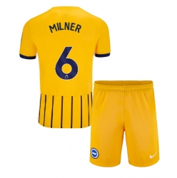 Brighton James Milner #6 Auswärtstrikot Kinder 2024-25 Kurzarm (+ kurze hosen)