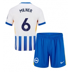 Brighton James Milner #6 Heimtrikot Kinder 2024-25 Kurzarm (+ kurze hosen)