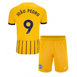 Brighton Joao Pedro #9 Auswärtstrikot Kinder 2024-25 Kurzarm (+ kurze hosen)