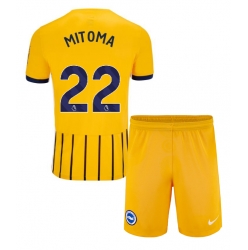 Brighton Kaoru Mitoma #22 Auswärtstrikot Kinder 2024-25 Kurzarm (+ kurze hosen)