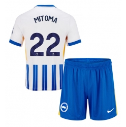 Brighton Kaoru Mitoma #22 Heimtrikot Kinder 2024-25 Kurzarm (+ kurze hosen)