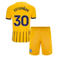 Brighton Pervis Estupinan #30 Auswärtstrikot Kinder 2024-25 Kurzarm (+ kurze hosen)