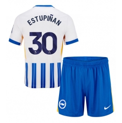 Brighton Pervis Estupinan #30 Heimtrikot Kinder 2024-25 Kurzarm (+ kurze hosen)