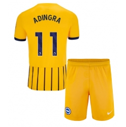 Brighton Simon Adingra #11 Auswärtstrikot Kinder 2024-25 Kurzarm (+ kurze hosen)