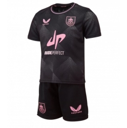 Burnley Auswärtstrikot Kinder 2024-25 Kurzarm (+ kurze hosen)