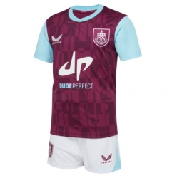 Burnley Heimtrikot Kinder 2024-25 Kurzarm (+ kurze hosen)