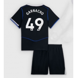 Chelsea Alejandro Garnacho #49 3rd trikot Kinder 2025-26 Kurzarm (+ kurze hosen)