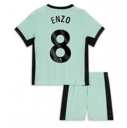 Chelsea Enzo Fernandez #8 3rd trikot Kinder 2023-24 Kurzarm (+ kurze hosen)