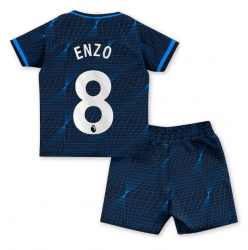 Chelsea Enzo Fernandez #8 Auswärtstrikot Kinder 2023-24 Kurzarm (+ kurze hosen)