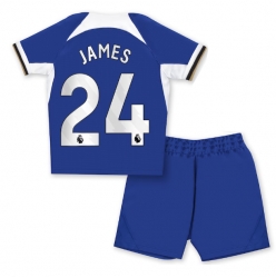 Chelsea Reece James #24 Heimtrikot Kinder 2023-24 Kurzarm (+ kurze hosen)