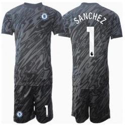 Chelsea Robert Sanchez #1 Torwart Auswärtstrikot Kinder 2024-25 Kurzarm (+ kurze hosen)