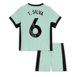 Chelsea Thiago Silva #6 3rd trikot Kinder 2023-24 Kurzarm (+ kurze hosen)