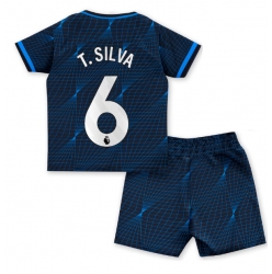 Chelsea Thiago Silva #6 Auswärtstrikot Kinder 2023-24 Kurzarm (+ kurze hosen)
