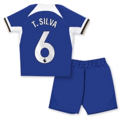 Chelsea Thiago Silva #6 Heimtrikot Kinder 2023-24 Kurzarm (+ kurze hosen)