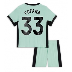 Chelsea Wesley Fofana #33 3rd trikot Kinder 2023-24 Kurzarm (+ kurze hosen)