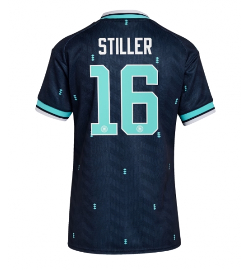 Deutschland Angelo Stiller #16 Auswärtstrikot Frauen WM 2026 Kurzarm Deutschland Angelo Stiller #16 Auswärtstrikot Frauen WM 2026 Kurzarm