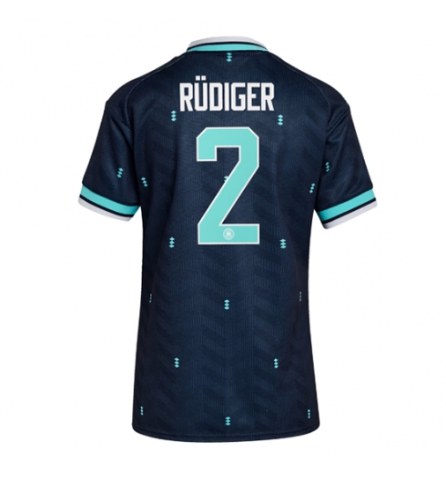 Deutschland Antonio Rudiger #2 Auswärtstrikot Frauen WM 2026 Kurzarm Deutschland Antonio Rudiger #2 Auswärtstrikot Frauen WM 2026 Kurzarm