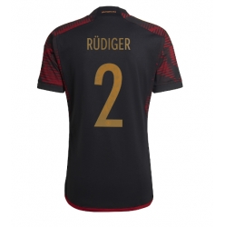 Deutschland Antonio Rudiger #2 Auswärtstrikot WM 2022 Kurzarm