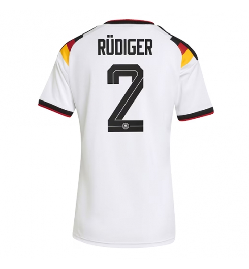 Deutschland Antonio Rudiger #2 Heimtrikot Frauen WM 2026 Kurzarm Deutschland Antonio Rudiger #2 Heimtrikot Frauen WM 2026 Kurzarm