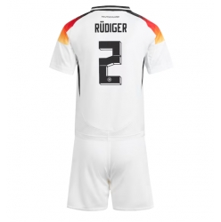Deutschland Antonio Rudiger #2 Heimtrikot Kinder EM 2024 Kurzarm (+ kurze hosen)