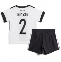 Deutschland Antonio Rudiger #2 Heimtrikot Kinder WM 2022 Kurzarm (+ kurze hosen)