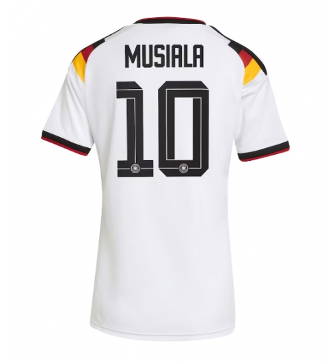 Deutschland Jamal Musiala #10 Heimtrikot Frauen WM 2026 Kurzarm Deutschland Jamal Musiala #10 Heimtrikot Frauen WM 2026 Kurzarm