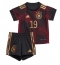Deutschland Leroy Sane #19 Auswärtstrikot Kinder WM 2022 Kurzarm (+ kurze hosen)