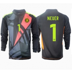 Deutschland Manuel Neuer #1 Torwart Heimtrikot EM 2024 Langarm