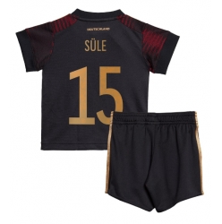 Deutschland Niklas Sule #15 Auswärtstrikot Kinder WM 2022 Kurzarm (+ kurze hosen)