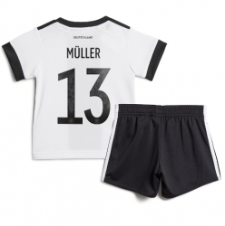 Deutschland Thomas Muller #13 Heimtrikot Kinder WM 2022 Kurzarm (+ kurze hosen)