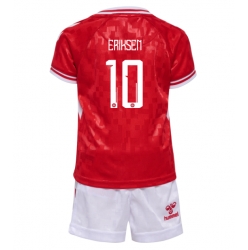 Dänemark Christian Eriksen #10 Heimtrikot Kinder EM 2024 Kurzarm (+ kurze hosen)