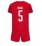 Dänemark Joakim Maehle #5 Heimtrikot Kinder WM 2022 Kurzarm (+ kurze hosen)