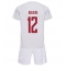 Dänemark Kasper Dolberg #12 Auswärtstrikot Kinder WM 2022 Kurzarm (+ kurze hosen)