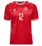 Dänemark Kasper Dolberg #12 Heimtrikot EM 2024 Kurzarm