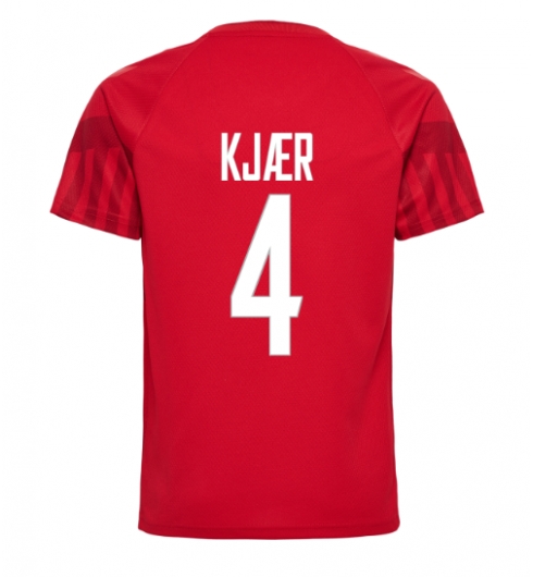 Dänemark Simon Kjaer #4 Heimtrikot WM 2022 Kurzarm