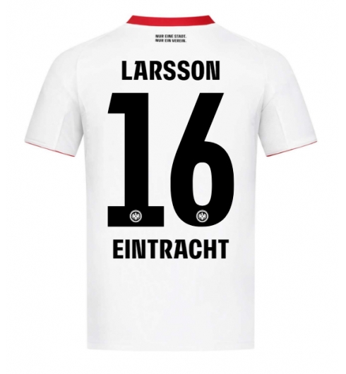Eintracht Frankfurt Hugo Larsson #16 Auswärtstrikot 2025-26 Kurzarm Eintracht Frankfurt Hugo Larsson #16 Auswärtstrikot 2025-26 Kurzarm