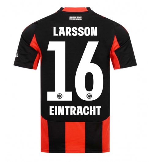 Eintracht Frankfurt Hugo Larsson #16 Heimtrikot 2025-26 Kurzarm Eintracht Frankfurt Hugo Larsson #16 Heimtrikot 2025-26 Kurzarm