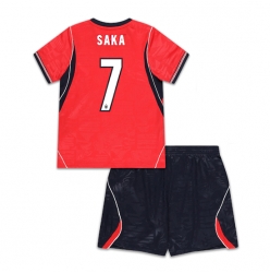 England Bukayo Saka #7 Auswärtstrikot Kinder WM 2026 Kurzarm (+ kurze hosen)