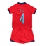 England Declan Rice #4 Auswärtstrikot Kinder WM 2022 Kurzarm (+ kurze hosen)