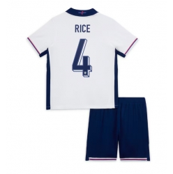 England Declan Rice #4 Heimtrikot Kinder EM 2024 Kurzarm (+ kurze hosen)