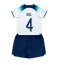 England Declan Rice #4 Heimtrikot Kinder WM 2022 Kurzarm (+ kurze hosen)