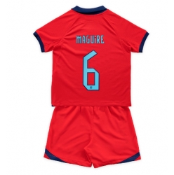 England Harry Maguire #6 Auswärtstrikot Kinder WM 2022 Kurzarm (+ kurze hosen)