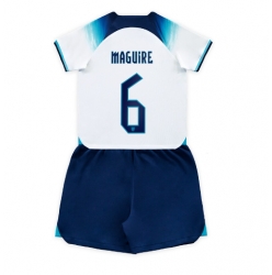 England Harry Maguire #6 Heimtrikot Kinder WM 2022 Kurzarm (+ kurze hosen)