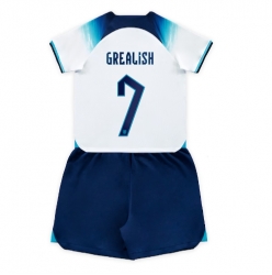 England Jack Grealish #7 Heimtrikot Kinder WM 2022 Kurzarm (+ kurze hosen)