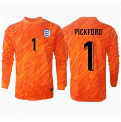 England Jordan Pickford #1 Torwart Heimtrikot EM 2024 Langarm