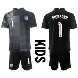 England Jordan Pickford #1 Torwart Heimtrikot Kinder WM 2022 Kurzarm (+ kurze hosen)